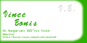 vince bonis business card